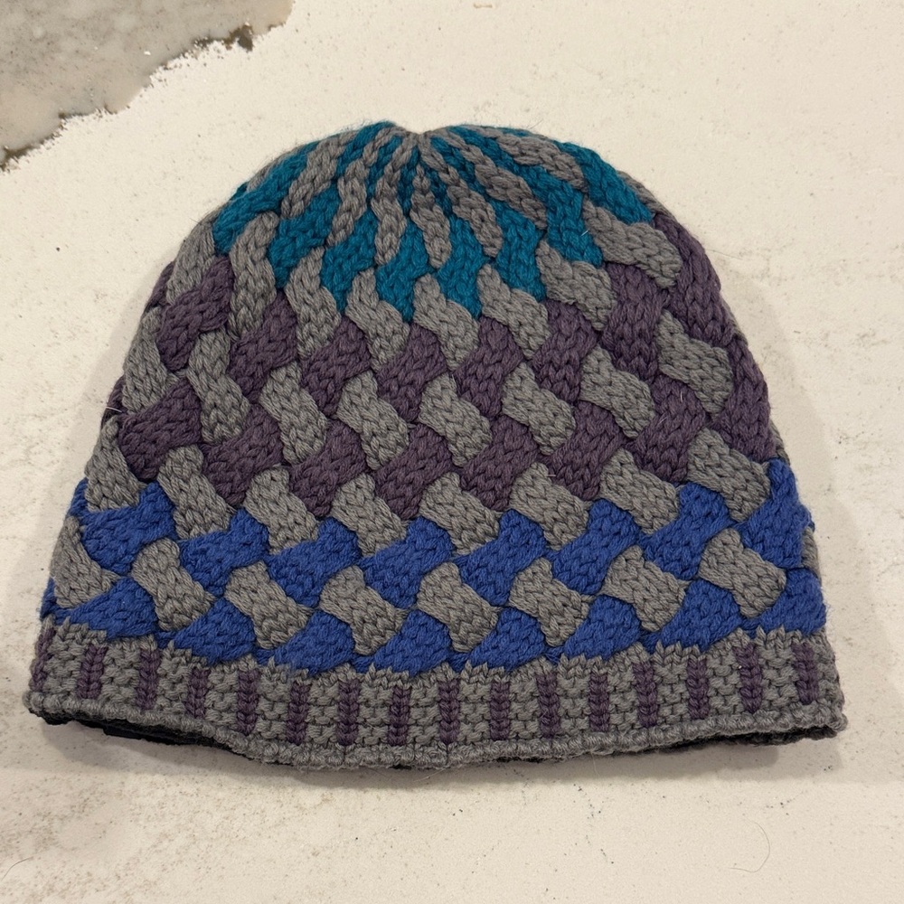 Vans purple blue gray knitted Beanie